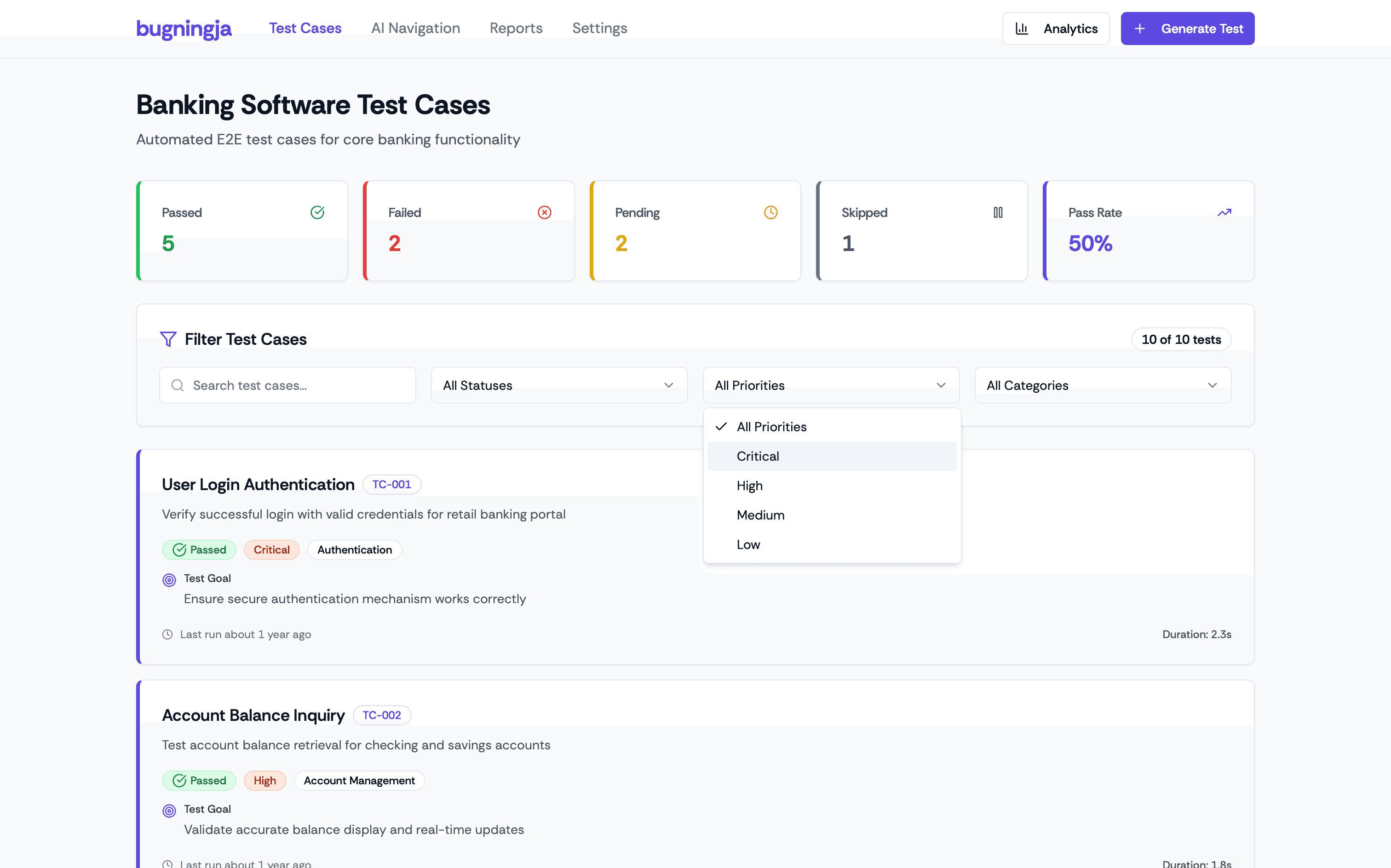Bugninja Platform Preview